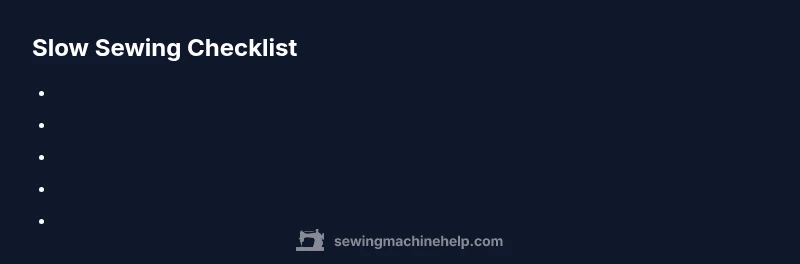Checklist for fixing a slow sewing machine