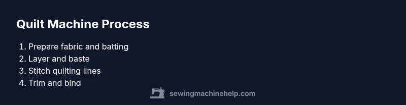 Tailwind infographic showing the quilting process on a sewing machine